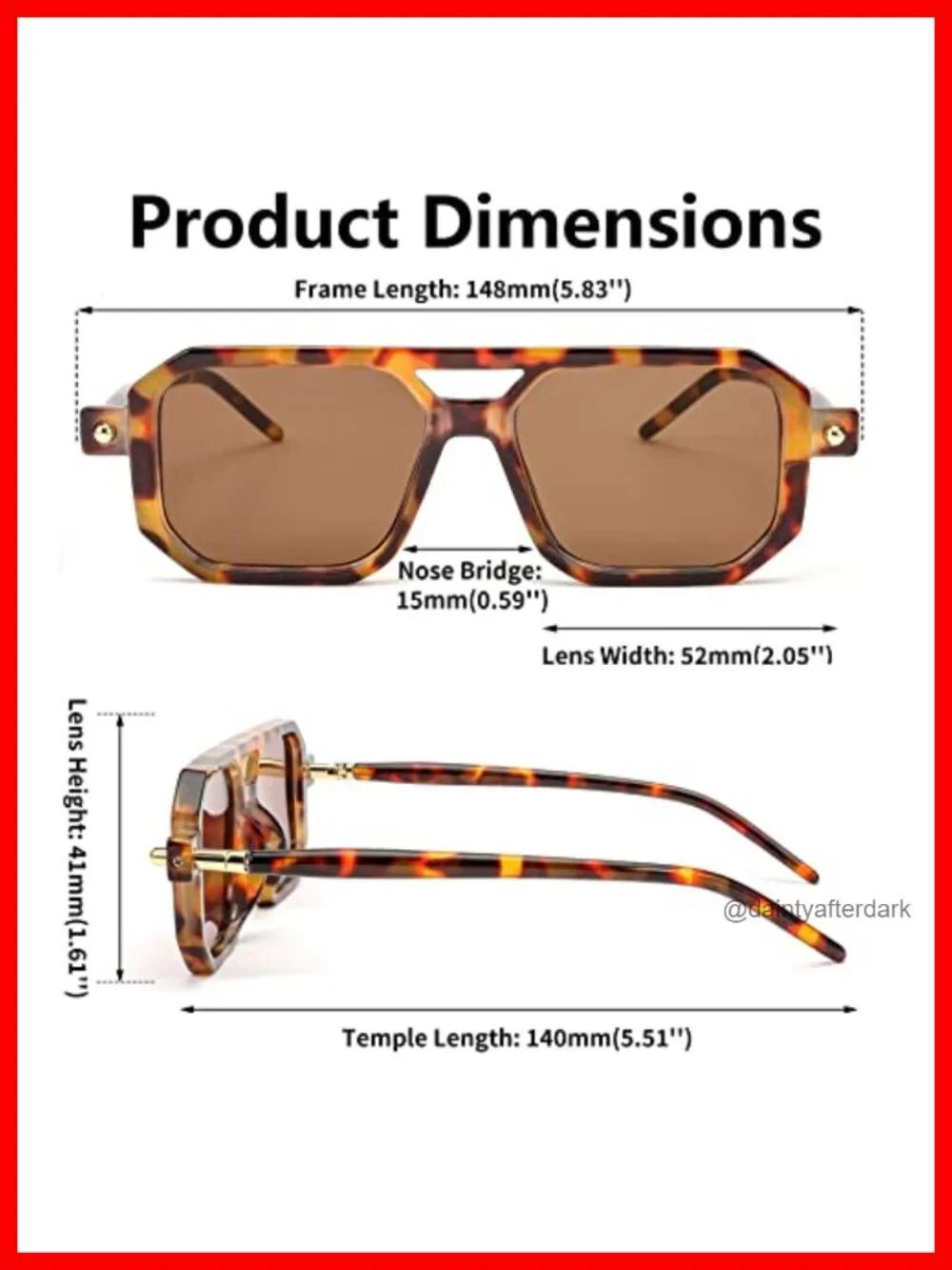 Square 70s Flat Aviator Sunglasses Retro Stylish Frame UV400 Protection